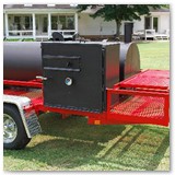 8' x 30" Charcoal wood smoker with pipe burner and gas powered warmer/smoker cooker box